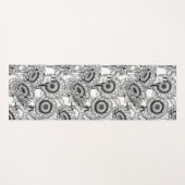 ひまわりの花と金銀色 ヨガマット (正面(横))