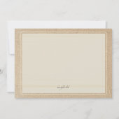 ひまわりの花とBurlap招待状 招待状 (裏面)