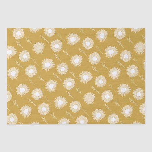 ひまわりの花のラッピングペーパー 薄葉紙 (正面)