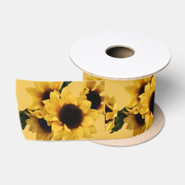 ひまわりの花のリボン サテンリボン