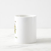ひまわりの花の植物画ギフト コーヒーマグカップ (中央)