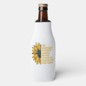 ひまわりの花はおばあちゃんの力を過小評価しない ボトルクーラー (ボトル正面)