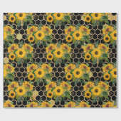 ひまわりの花は自然に光の方へ向く ラッピングペーパー (フラット)