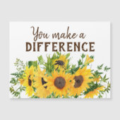 ひまわりの花を作る引用文 (正面)