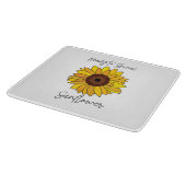 ひまわりの花を咲かせるひまわり カッティングボード (角)