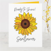 ひまわりの花を咲かせるひまわり カード (黄色い花)