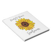 ひまわりの花を咲かせるひまわり ノートパッド (アングル)