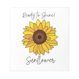 ひまわりの花を咲かせるひまわり ノートパッド