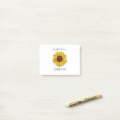 ひまわりの花を咲かせるひまわり ポストイット (デスク上)