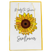 ひまわりの花を咲かせるひまわり ミディアムペーパーバッグ (正面)
