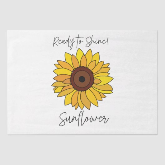 ひまわりの花を咲かせるひまわり 薄葉紙 (正面)