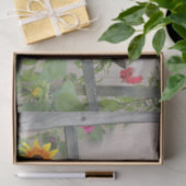 ひまわりの花を見る鶏 薄葉紙 (ギフト)