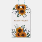 ひまわりの花ラブグロブ結婚式の引き出物ギフトラベル ギフトタグ (裏面)