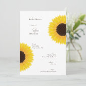 ひまわりの花嫁のシャワー招待状 招待状 (スタンド正面)