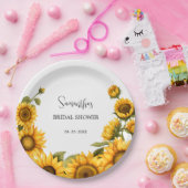 ひまわりの花嫁のシャワー ペーパープレート (パーティー)
