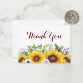 ひまわりの花束ありがとう ノートカード (正面/裏面インサイチュ)