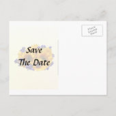 ひまわりの花束と紫のスタティス 案内ポストカード (裏面)