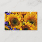 ひまわりの花束と紫の花束 名刺 (裏面)