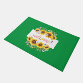 ひまわりの花束ウェルカム ドアマット (アングル)