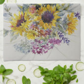 ひまわりの花束 キッチンタオル (折り畳み)