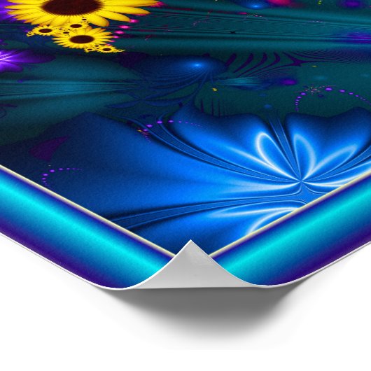 ひまわりの花束 ポスター (角)