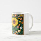 ひまわりの花柄マグカップ コーヒーマグカップ (正面右)