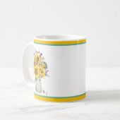 ひまわりの花瓶  コーヒーマグカップ (正面左)