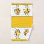 ひまわりの花瓶 バスタオルセット (ハンドタオル)