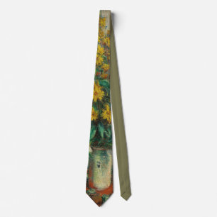 ひまわりの花（クロード・モネ， 1880） ネクタイ