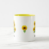 ひまわりの花 ツートーンマグカップ (中央)