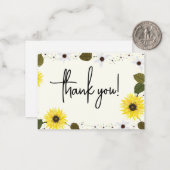 ひまわりの花 ノートカード (正面/裏面インサイチュ)