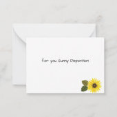 ひまわりの花 ノートカード (裏面)