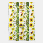 ひまわりの花「庭の種」の台詞 キッチンタオル (縦)
