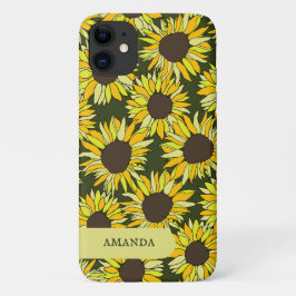 ひまわりの花 iPhone 11 ケース