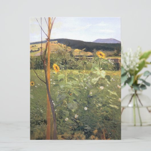 ひまわりの花（Jacek Malczewski著） カード (スタンド正面)