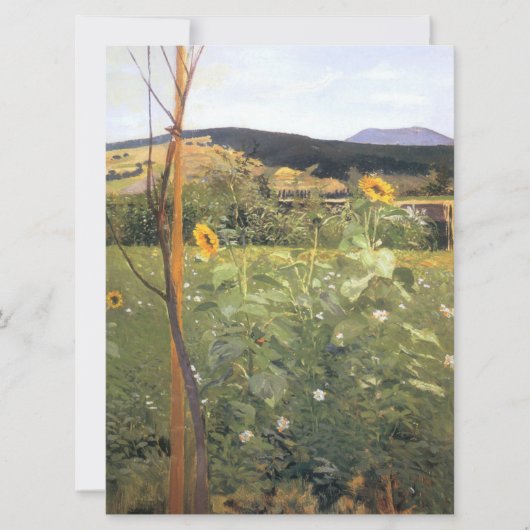 ひまわりの花（Jacek Malczewski著） カード (正面)