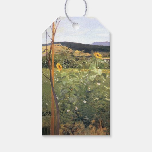 ひまわりの花（Jacek Malczewski著） ギフトタグ (正面)