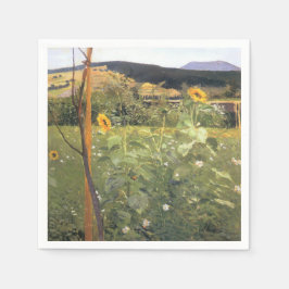 ひまわりの花（Jacek Malczewski著） スタンダードカクテルナプキン