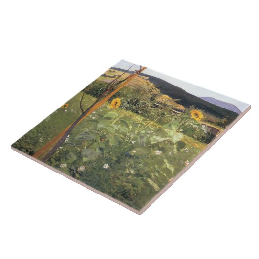 ひまわりの花(Jacek Malczewski著) タイル (側面)