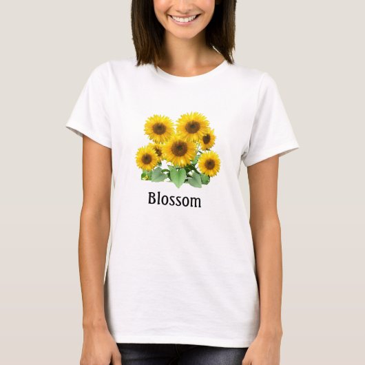 ひまわりの花 Tシャツ (正面)