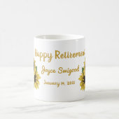 ひまわりの花happy retiation コーヒーマグカップ (中央)