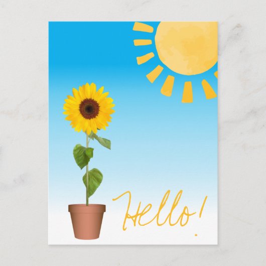 ひまわりの葉書 ポストカード (正面)