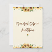 ひまわりの葬儀招待状 招待状 (裏面)