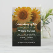 ひまわりの葬儀 |生命のフローラお祝い 招待状 (スタンド正面)
