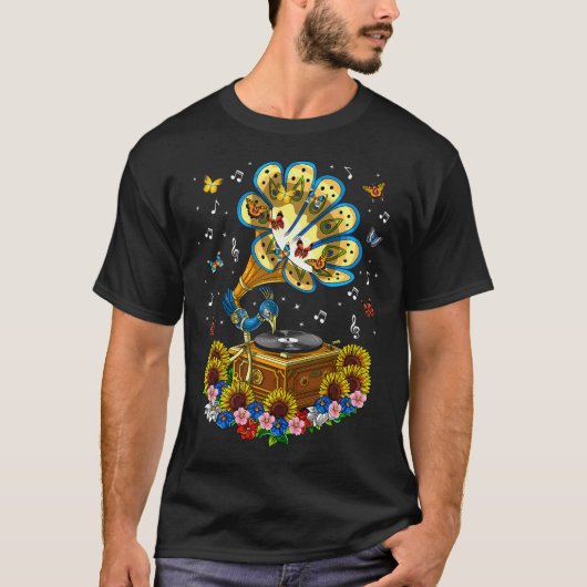 ひまわりの蓄音機 Tシャツ (正面)