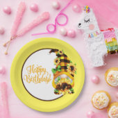 ひまわりの誕生日ノーム ペーパープレート (パーティー)