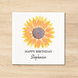 ひまわりの誕生日パーティー スタンダードカクテルナプキン