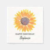 ひまわりの誕生日パーティー スタンダードカクテルナプキン (正面)