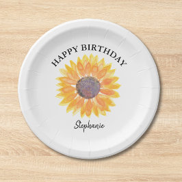 ひまわりの誕生日 ペーパープレート
