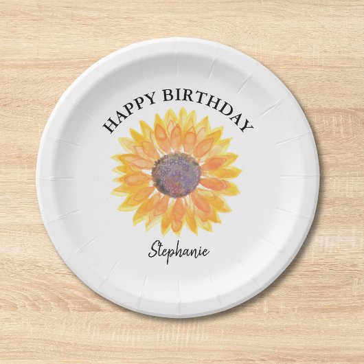 ひまわりの誕生日  ペーパープレート
